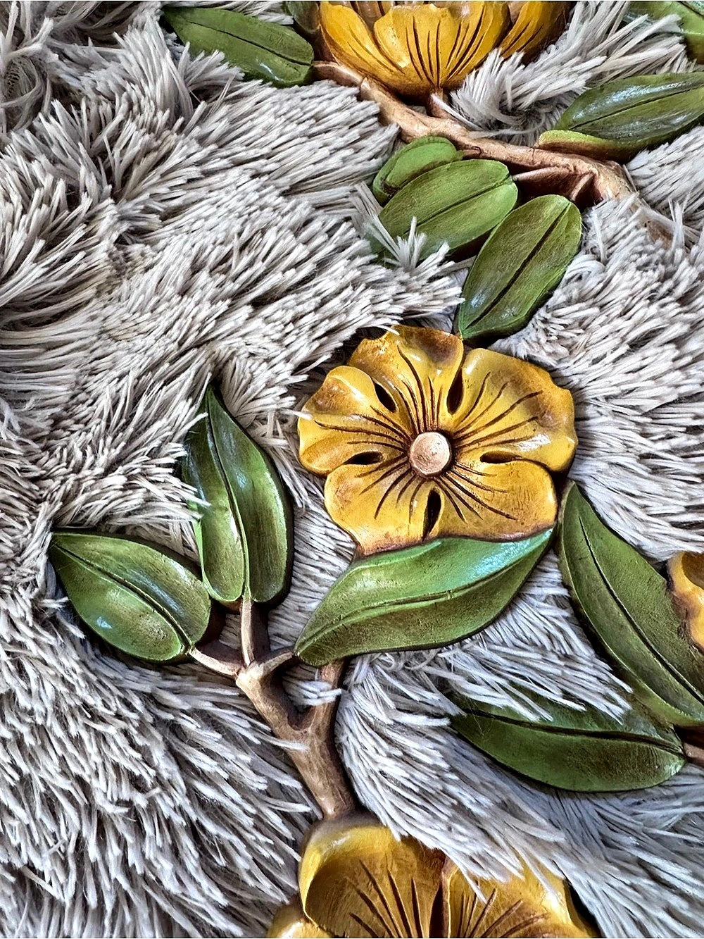 VINTAGE MCM FLOWER BRANCH WALL DECOR - Picture 5 of 11